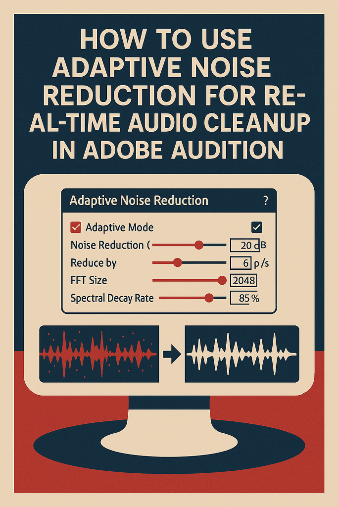 How to Use Adaptive Noise Reduction for Real-Time Audio Cleanup in Adobe Audition