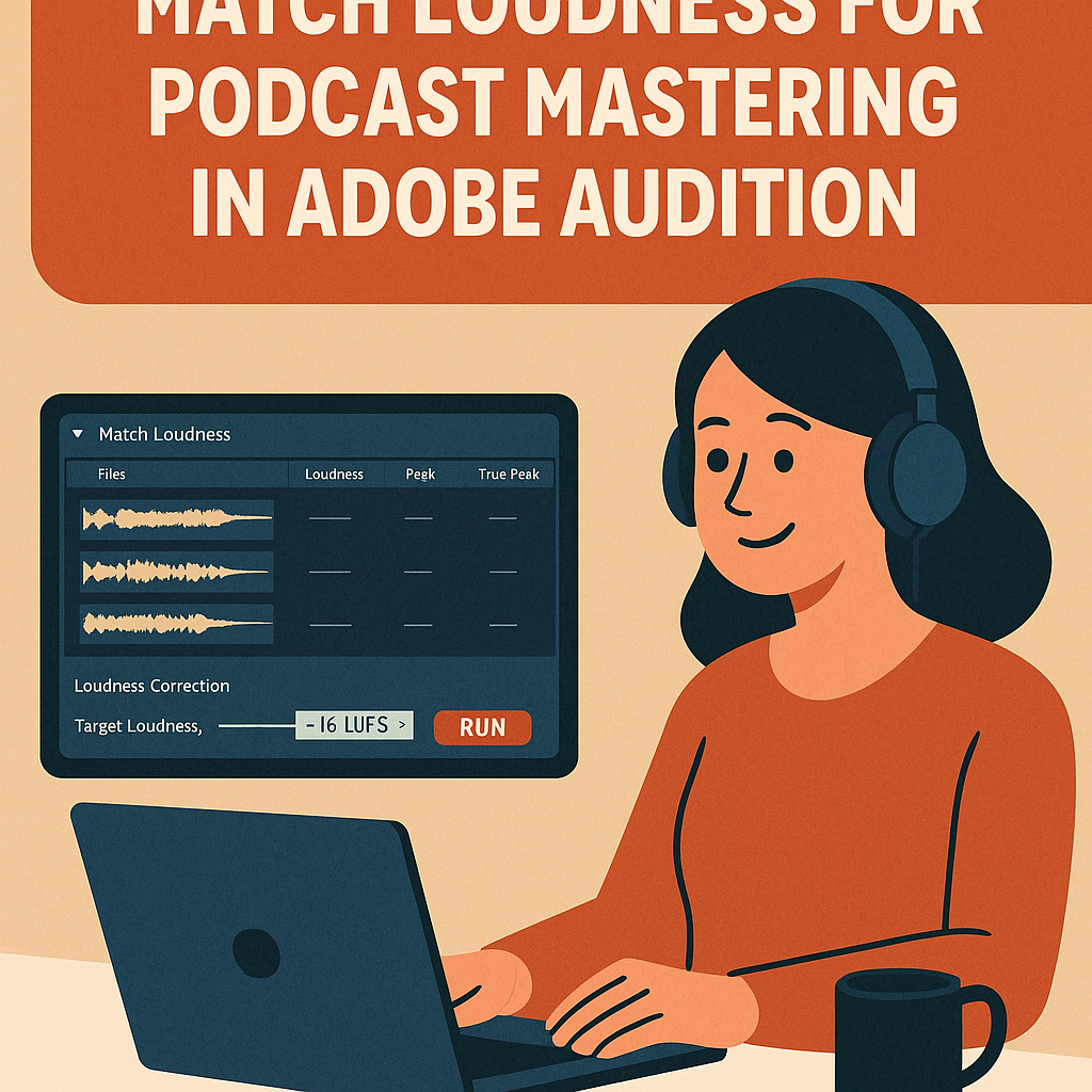 How to Use Match Loudness Presets for Podcast Mastering in Adobe Audition