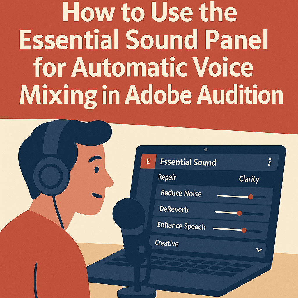 🎚️ How to Use the Essential Sound Panel for Automatic Voice Mixing in Adobe&nbsp;Audition