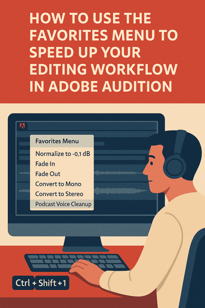 How to Use the Favorites Menu to Speed Up Your Editing Workflow in Adobe Audition